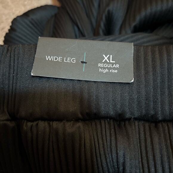 Maurices Plisse High Rise Wide Leg Pant Size XL Career Office Business Corporate - Picture 4 of 8